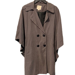 Aryn K Gray Double-Breasted Cape Jacket Belted
